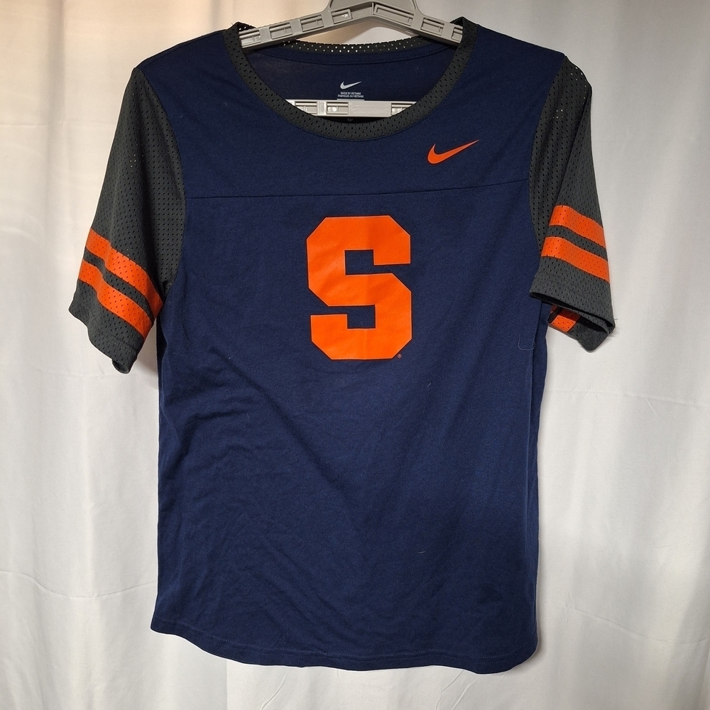 Nike Womens Blue and Orange Sports Shirt